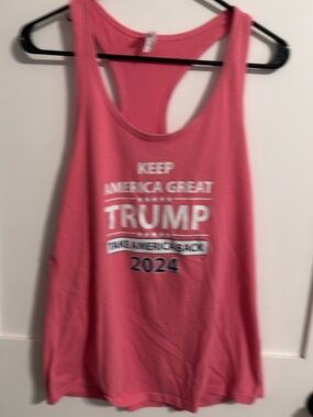 Women’s Pink Graphic Racerback Tank Top - 2024 Campaign
